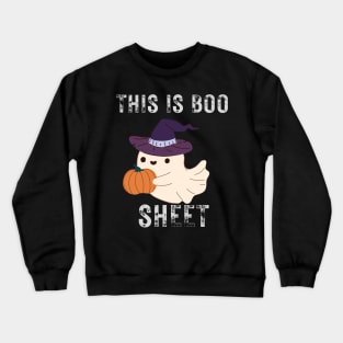 This Is Boo Sheet Ghost Retro Halloween Costume Crewneck Sweatshirt